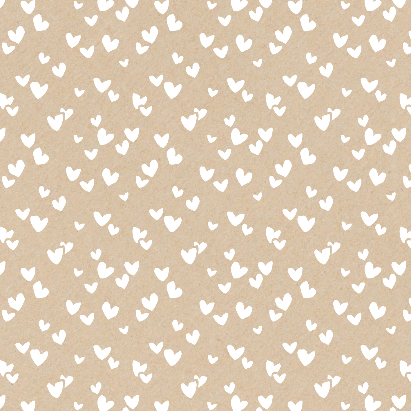 Cadeaupapier Solo Hearts ECO Kraft wit | CollectivWarehouse