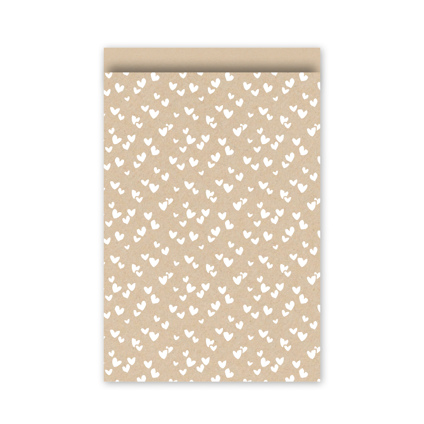 Cadeauzakjes 17x25cm Solo Hearts ECO Kraft wit | CollectivWarehouse