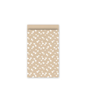 Cadeauzakjes 12x19cm Solo Hearts ECO Kraft wit | CollectivWarehouse