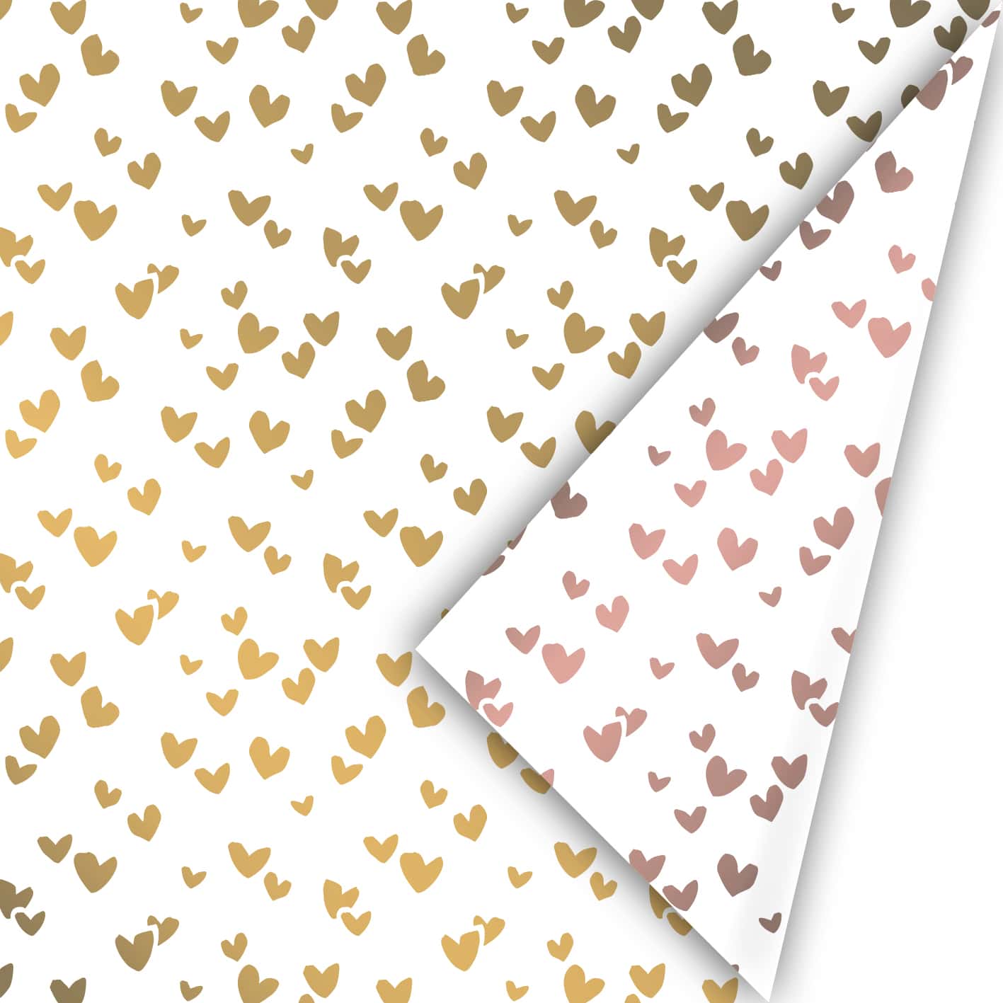 Cadeaupapier Solo Hearts goud/rose | CollectivWarehouse