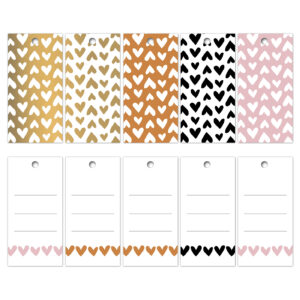 Cadeaulabels Ethnic Hearts goldfoil assorti | CollectivWarehouse