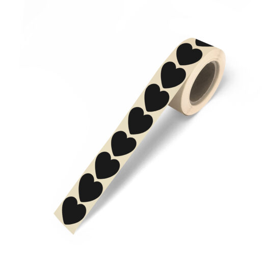 Cadeaustickers black mini hearts | CollectivWarehouse