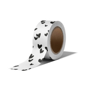 Washitape Solo Hearts zwart/wit | CollectivWarehouse