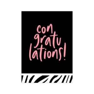 Kaart Congratulations neon | Studio Stationery