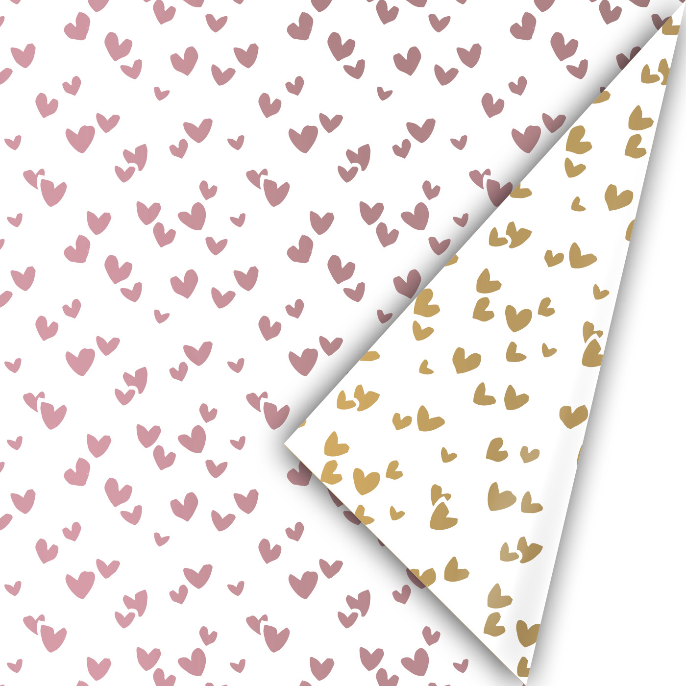 Cadeaupapier Solo Hearts '22 rose/goud | CollectivWarehouse