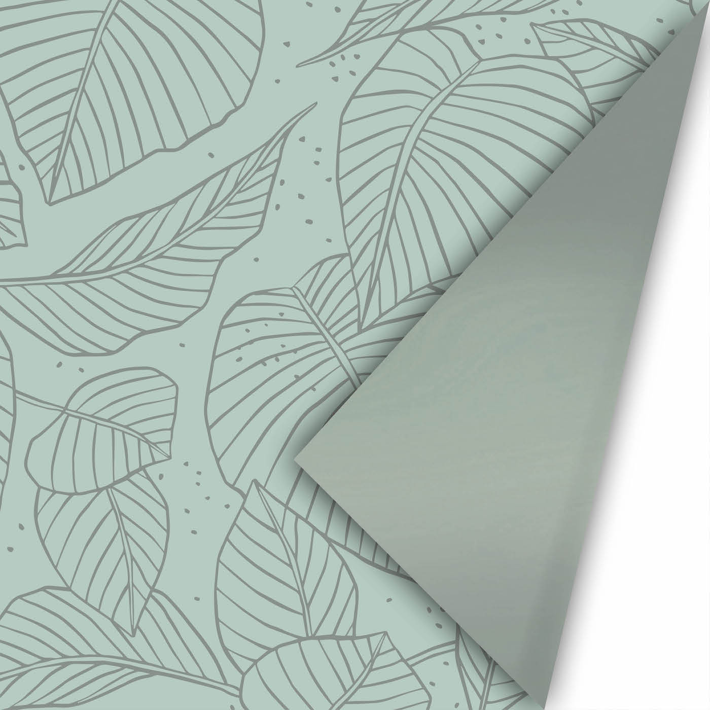 Cadeaupapier Lovely Leaves salie/antraciet | CollectivWarehouse