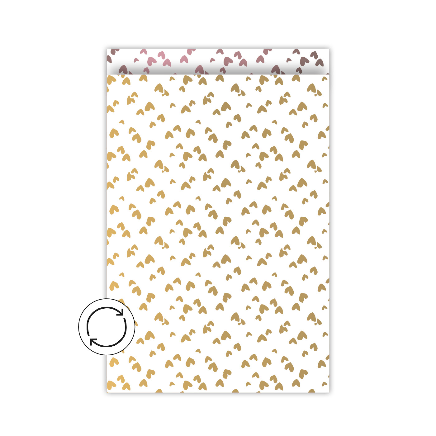 Cadeauzakjes REVERSED Solo Hearts '22 goud/rose | CollectivWarehouse