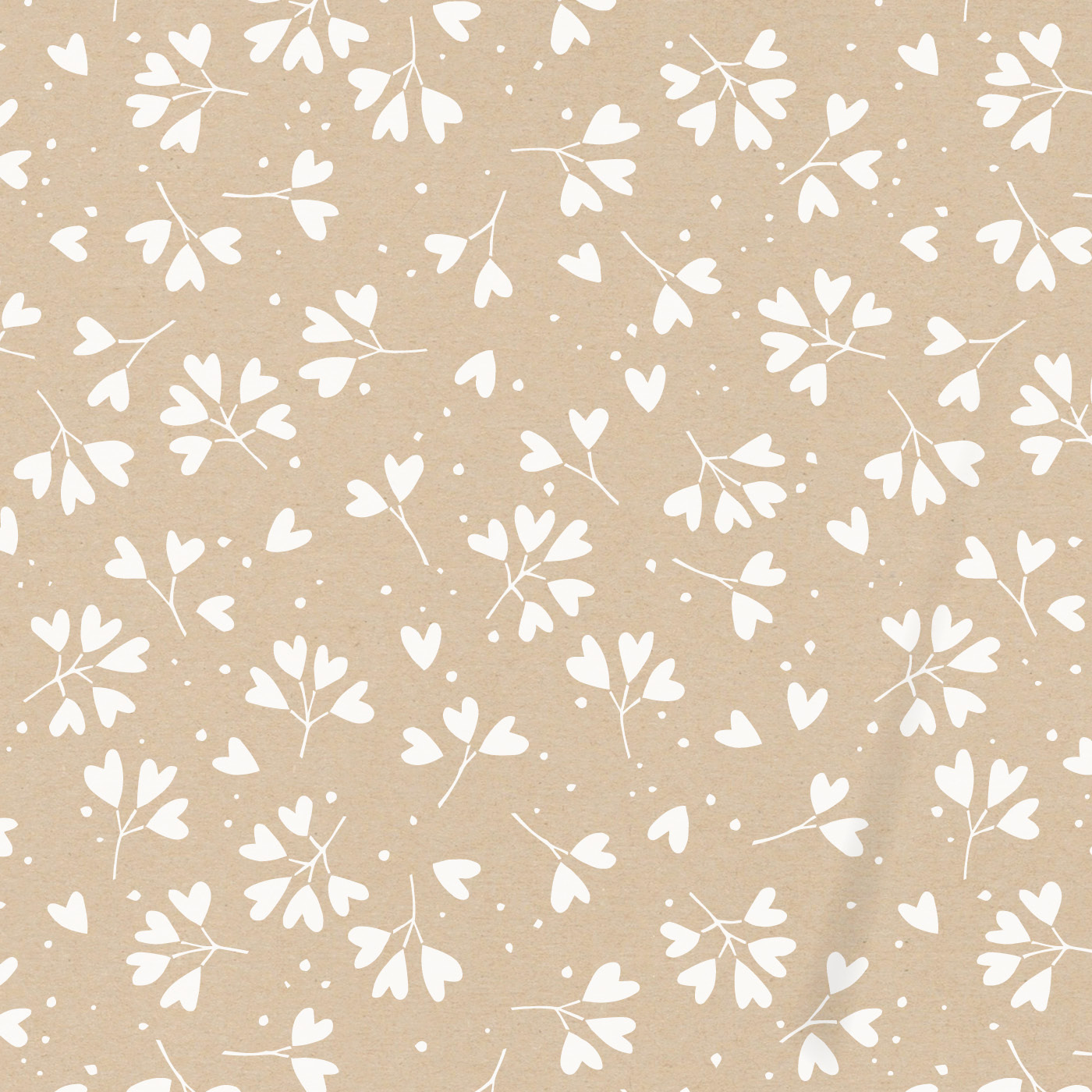 Cadeaupapier Falling in Love Fall Kraft/Wit | CollectivWarehouse