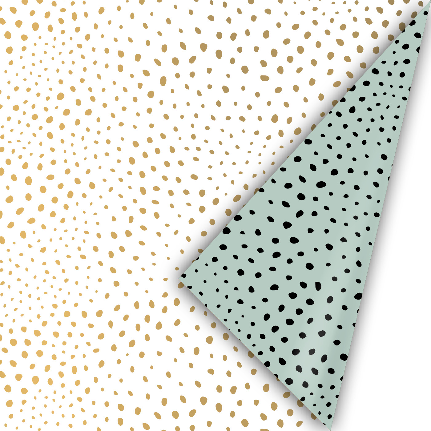 Cadeaupapier Flocks Wit/goud | CollectivWarehouse