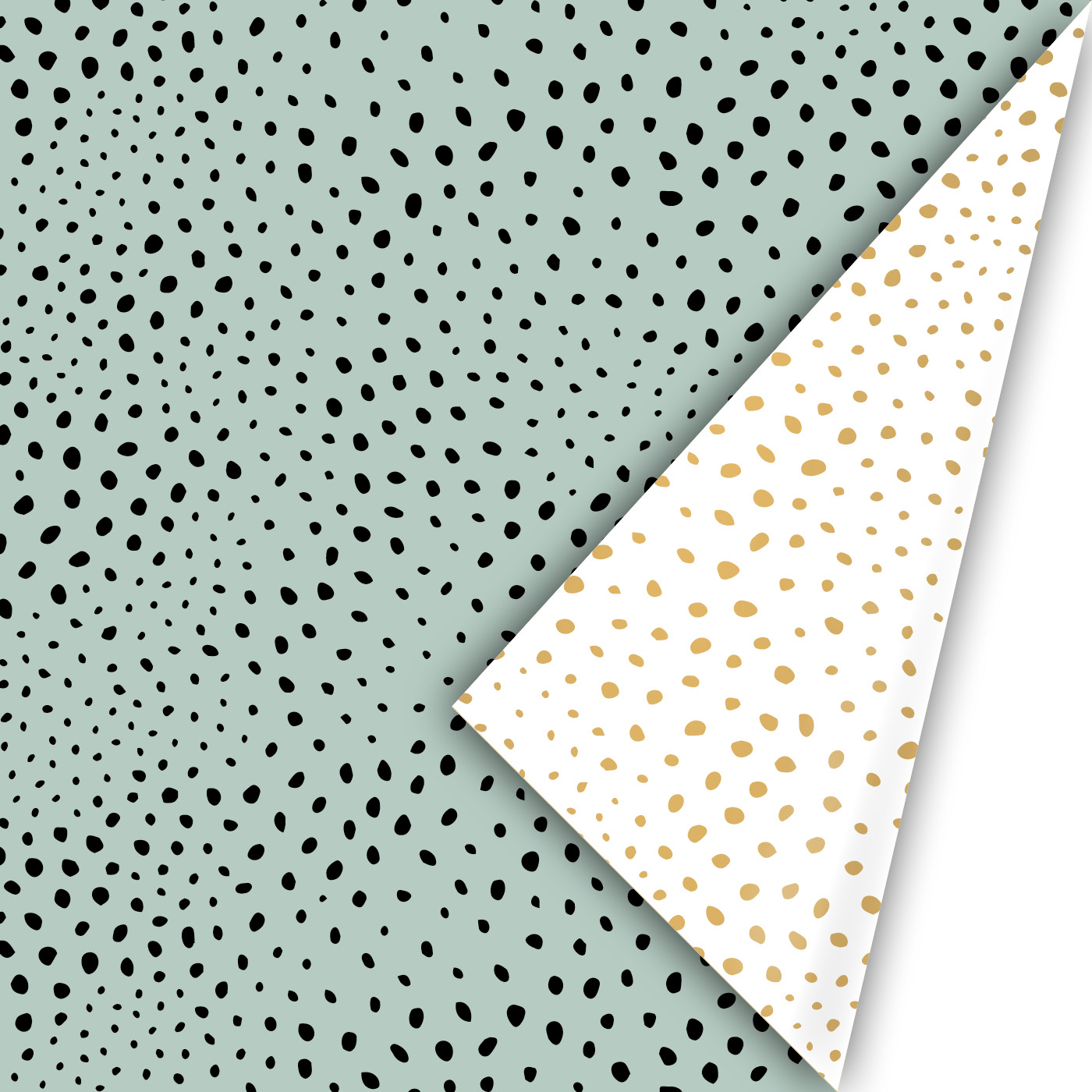 Cadeaupapier Flocks Salie/Zwart | CollectivWarehouse