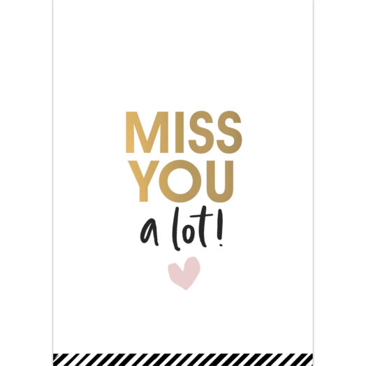 Ansichtkaart Perfect Basics - Miss you a lot | CollectivWarehouse