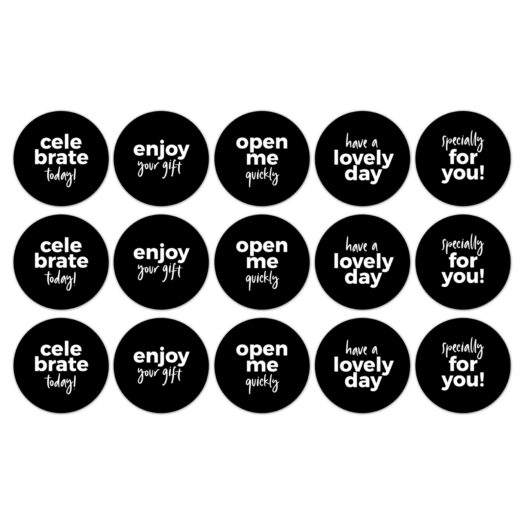 Cadeaustickers Text Mix zwart/wit | CollectivWarehouse