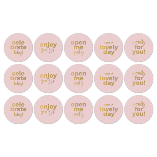 Cadeaustickers Text Mix roze/goud | CollectivWarehouse
