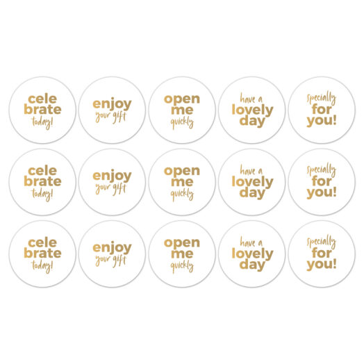 Cadeaustickers Text Mix Goud/Wit | CollectivWarehouse