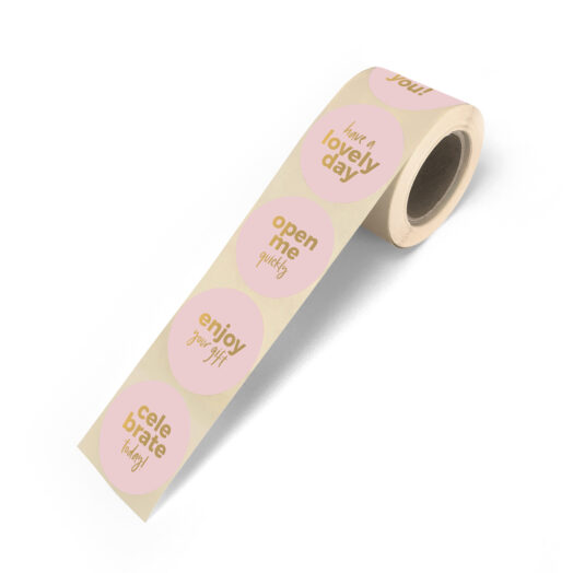 Cadeaustickers Text Mix roze/goud | CollectivWarehouse