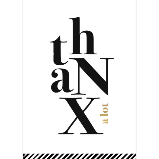 Ansichtkaart Letters Thanx | CollectivWarehouse