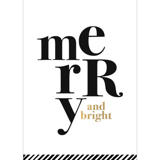 Kerstkaart Letters Merry | CollectivWarehouse