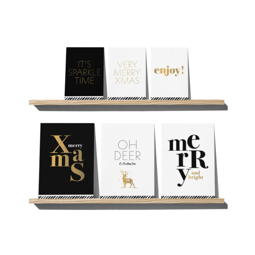 Xmas text chique - voordeel kaartenset - 90 stuks | CollectivWarehouse
