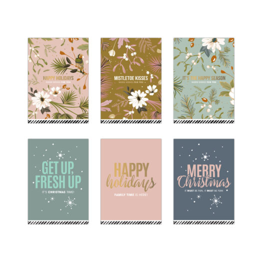 Vintage Christmas - voordeel kaartenset - 60 stuks | CollectivWarehouse