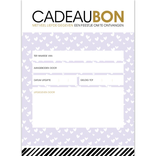 Cadeaubonnen Solo Hearts lila | CollectivWarehouse