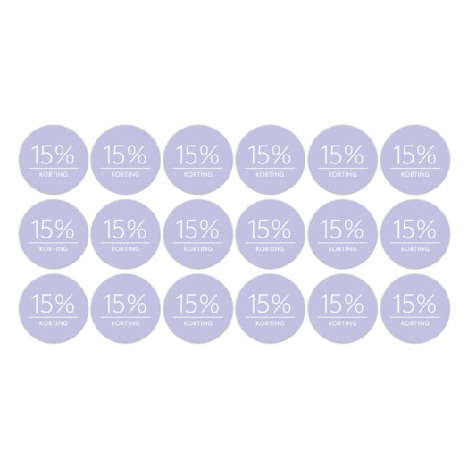 Kortingsstickers op rol 15% korting | CollectivWarehouse