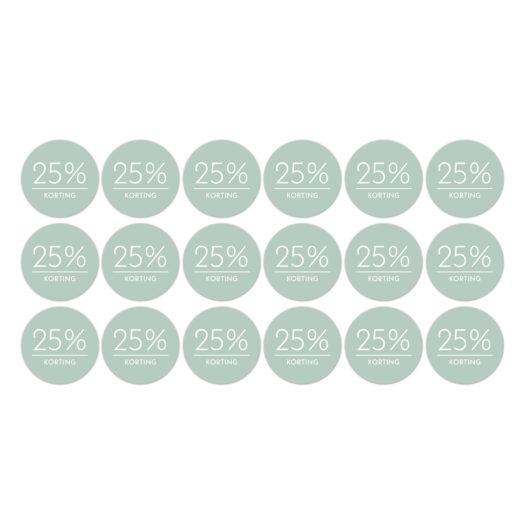 Kortingsstickers op rol 25% korting | CollectivWarehouse