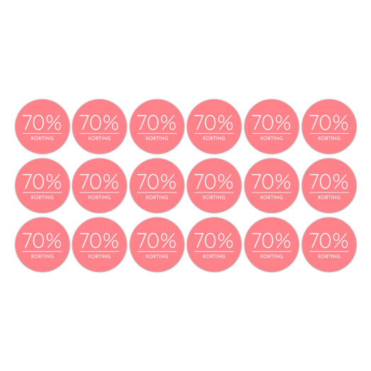 Kortingsstickers op rol 70% korting | CollectivWarehouse