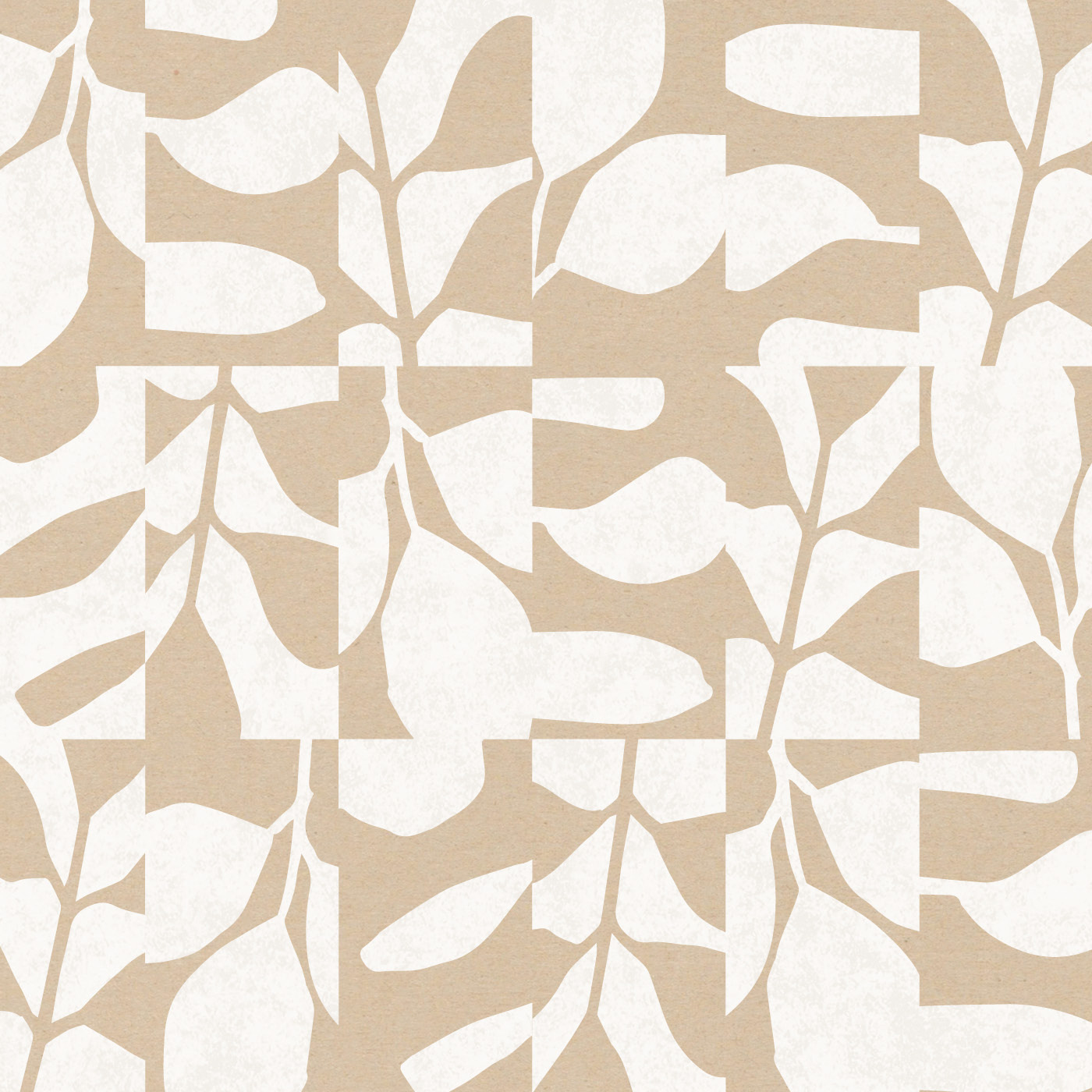 Cadeaupapier Abstract Botanics kraft/wit | CollectivWarehouse