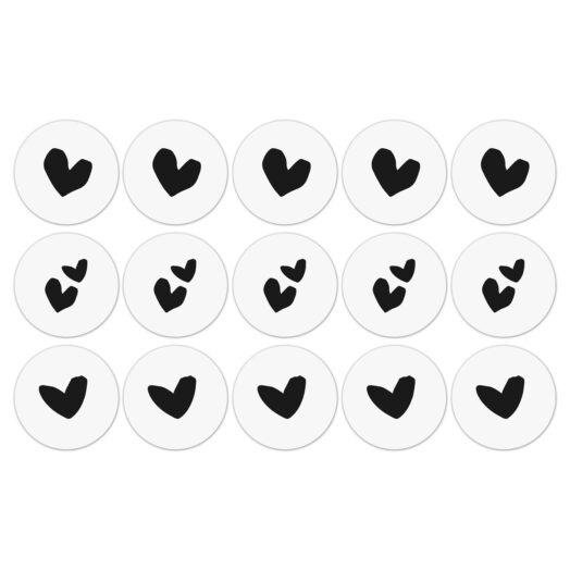 Cadeaustickers Solo Hearts zwart | CollectivWarehouse
