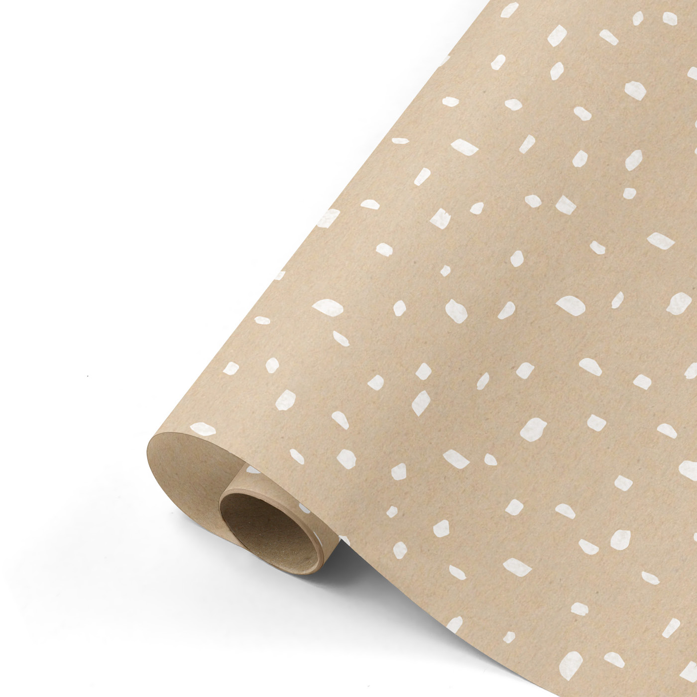 Cadeaupapier Minimal Dots kraft/wit | CollectivWarehouse