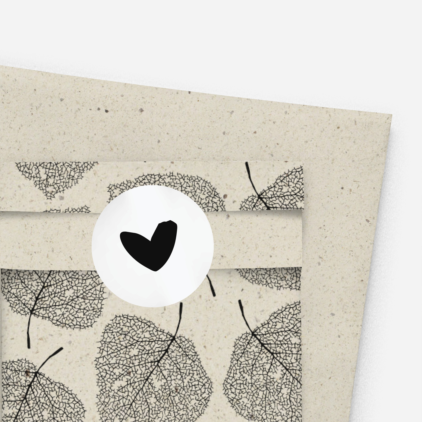 Cadeaupapier Skeleton Leaves grass paper/zwart | CollectivWarehouse