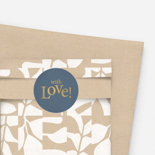 Cadeaupapier Abstract Botanics kraft/wit | CollectivWarehouse
