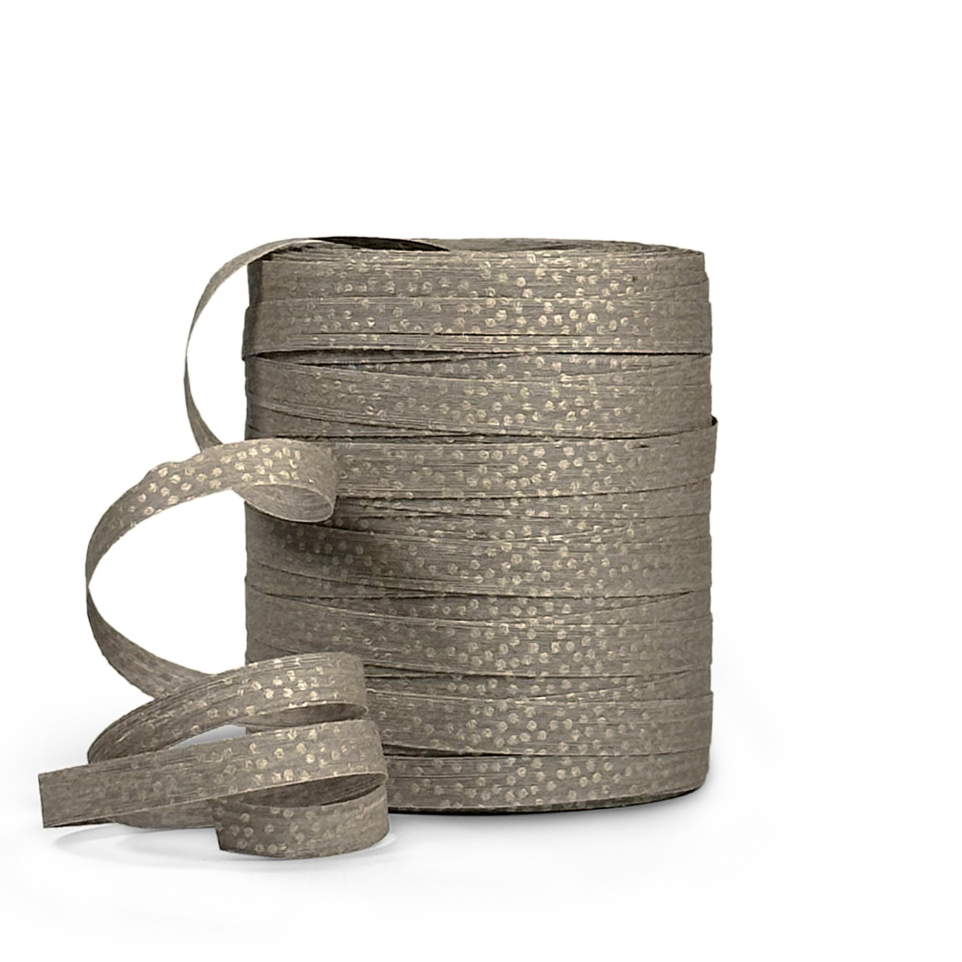 Composteerbaar ECO sierlint raffia grijs/goud | CollectivWarehouse