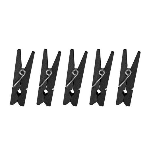 Houten mini knijpers 35mm zwart | CollectivWarehouse