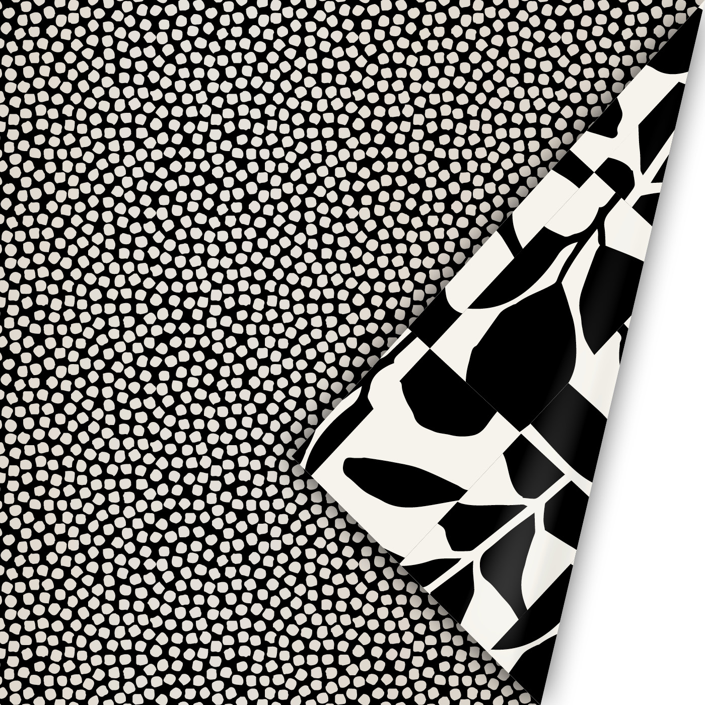 Cadeaupapier Cozy Cubes '23 zwart/champagne | CollectivWarehouse