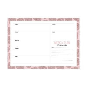 A4 Weekly plan Skeleton Leaves warm | Studio Stationery