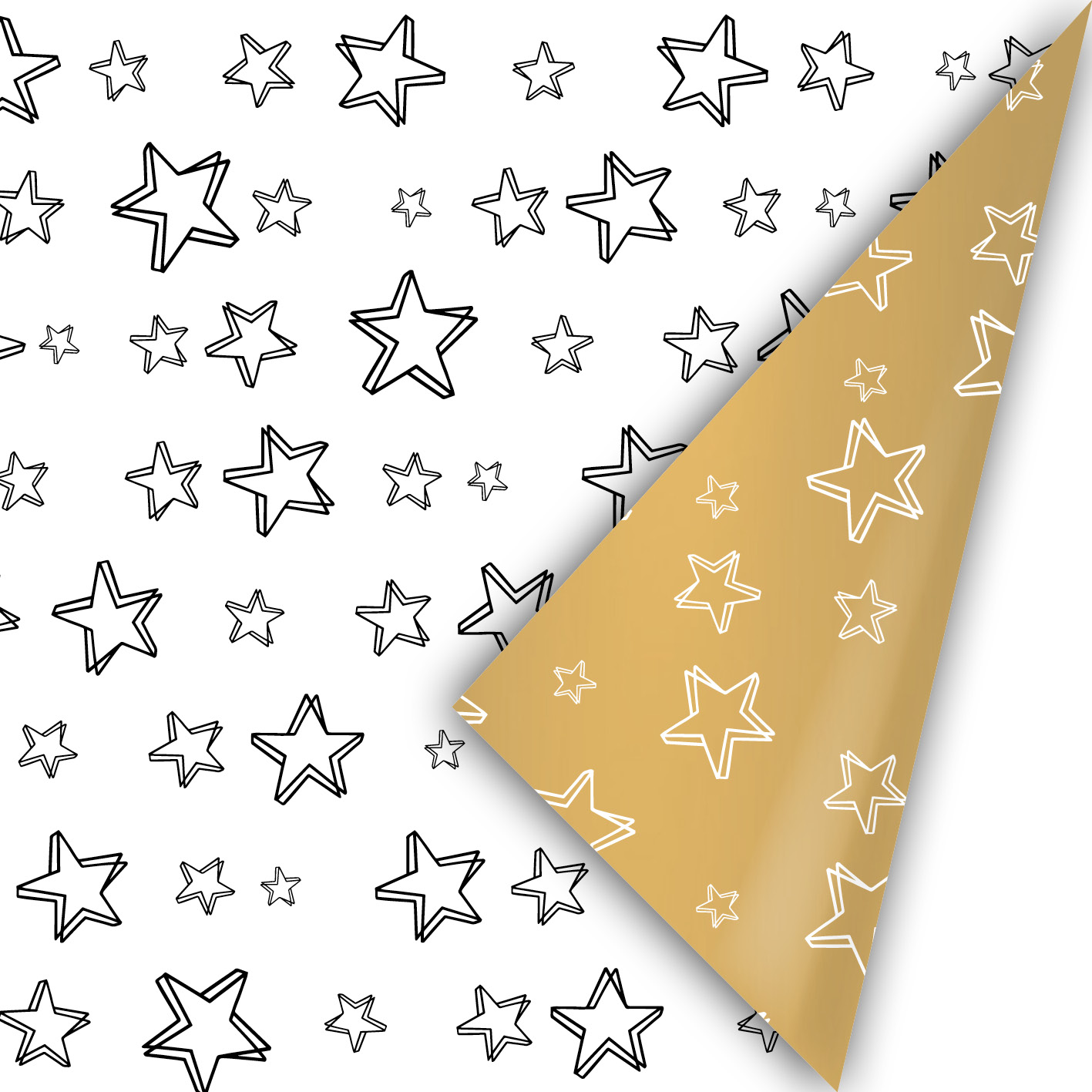 Cadeaupapier Super Stars zwart/wit | CollectivWarehouse