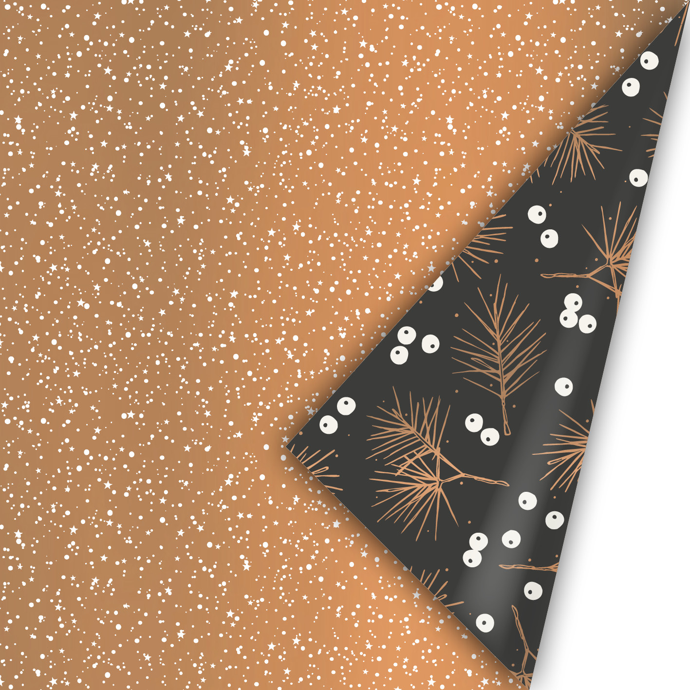 Cadeaupapier Twinkling Stars '23 brons | CollectivWarehouse