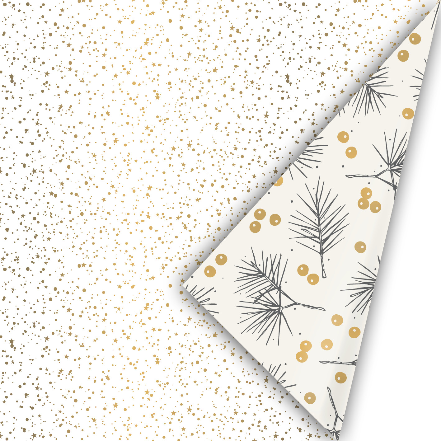 Cadeaupapier Twinkling Stars '23 wit | CollectivWarehouse