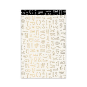 Cadeauzakjes Typo Graphic goud/wit | CollectivWarehouse