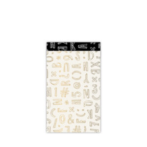 Cadeauzakjes Typo Graphic goud/wit | CollectivWarehouse