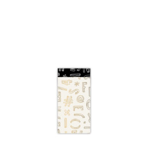 Cadeauzakjes Typo Graphic goud/wit | CollectivWarehouse