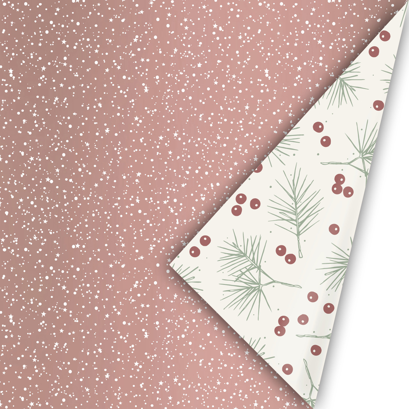Cadeaupapier Twinkling Stars '23 rosegoud | CollectivWarehouse