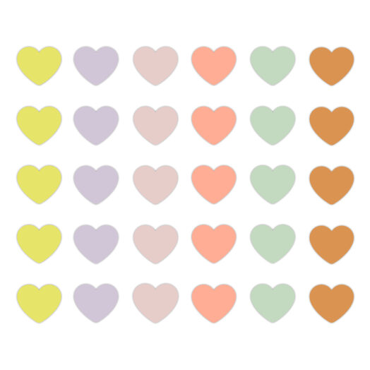 Cadeaustickers Mini Hearts mix '24 fresh | CollectivWarehouse