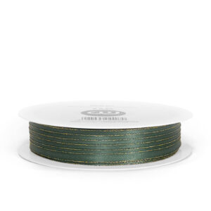 Satijnlint goudband - 6mm - 100m - donkergroen | CollectivWarehouse