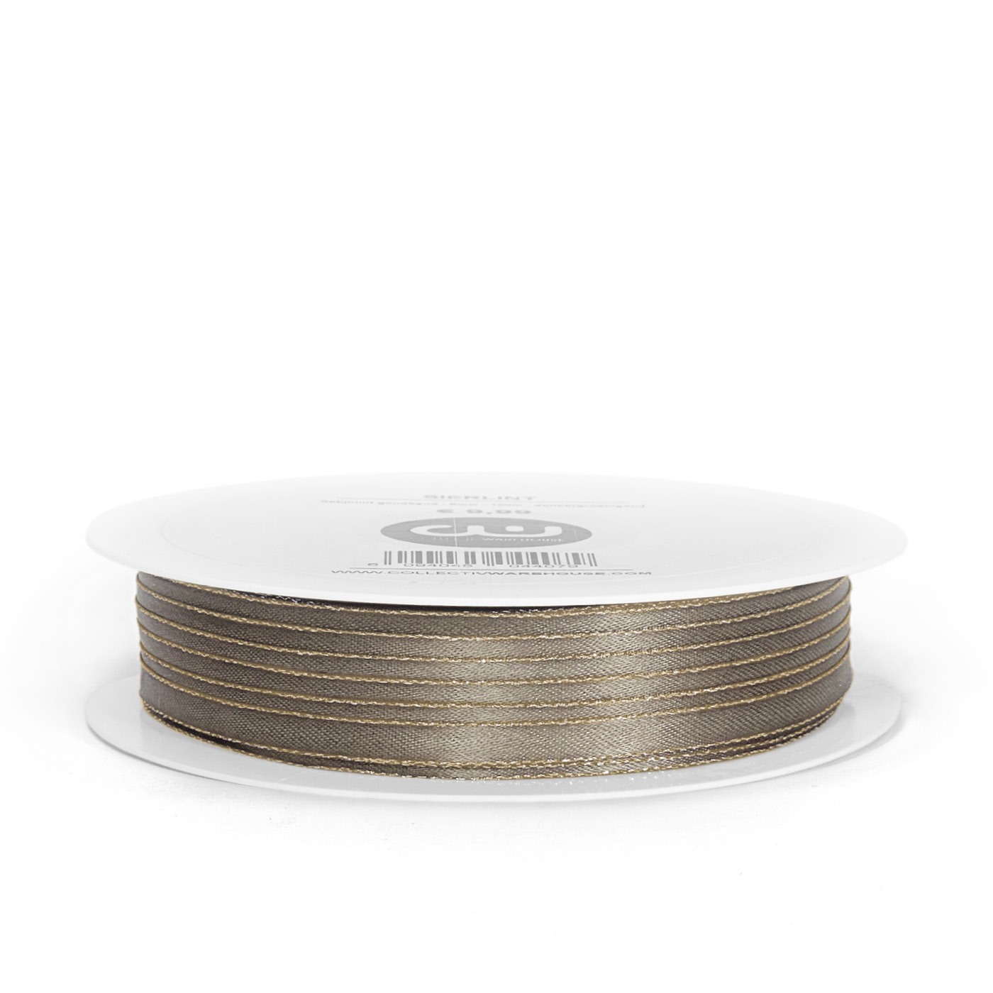 Satijnlint goudband - 6mm - 100m - taupe | CollectivWarehouse