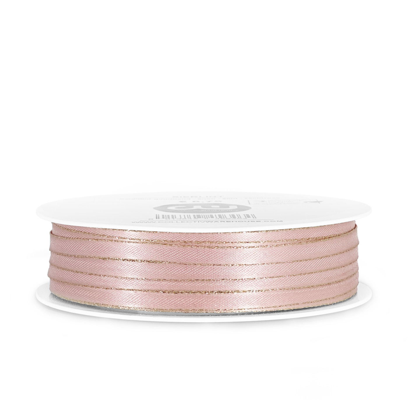 Satijnlint goudband - 6mm - 50m - roze | CollectivWarehouse