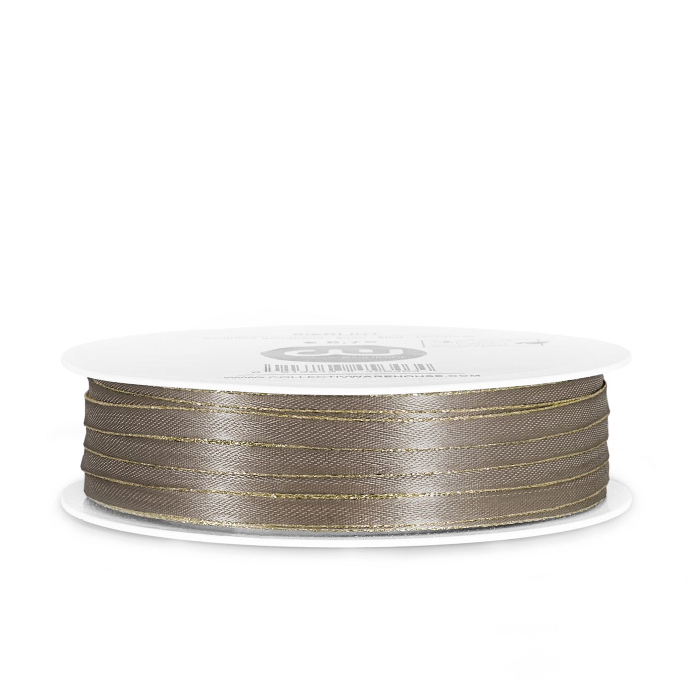 Satijnlint goudband - 6mm - 50m - taupe | CollectivWarehouse