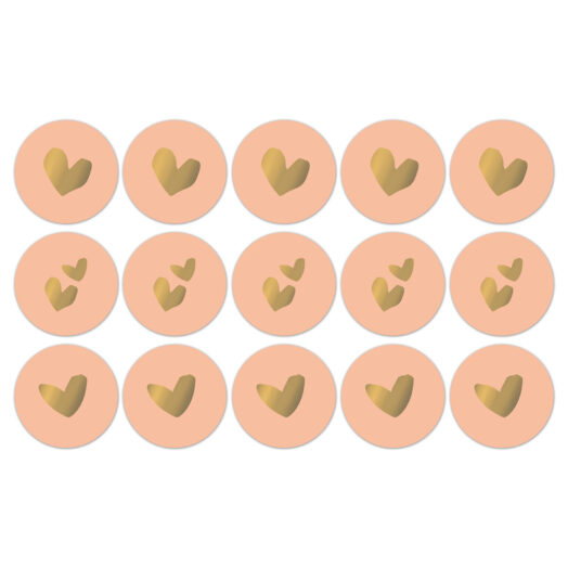 Cadeaustickers Solo Hearts peach | CollectivWarehouse