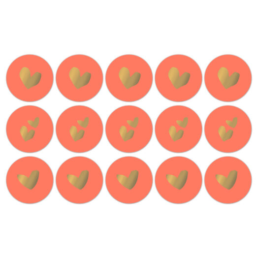 Cadeaustickers Solo Hearts neon oranje | CollectivWarehouse